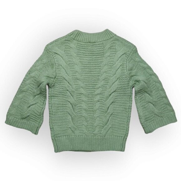 New Princess Polly Layla Knit Jumper Green Cable Net Sweater XS/S - Picture 2 of 10